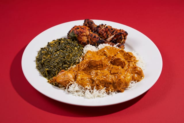 Shrimp Saag or Fish.
