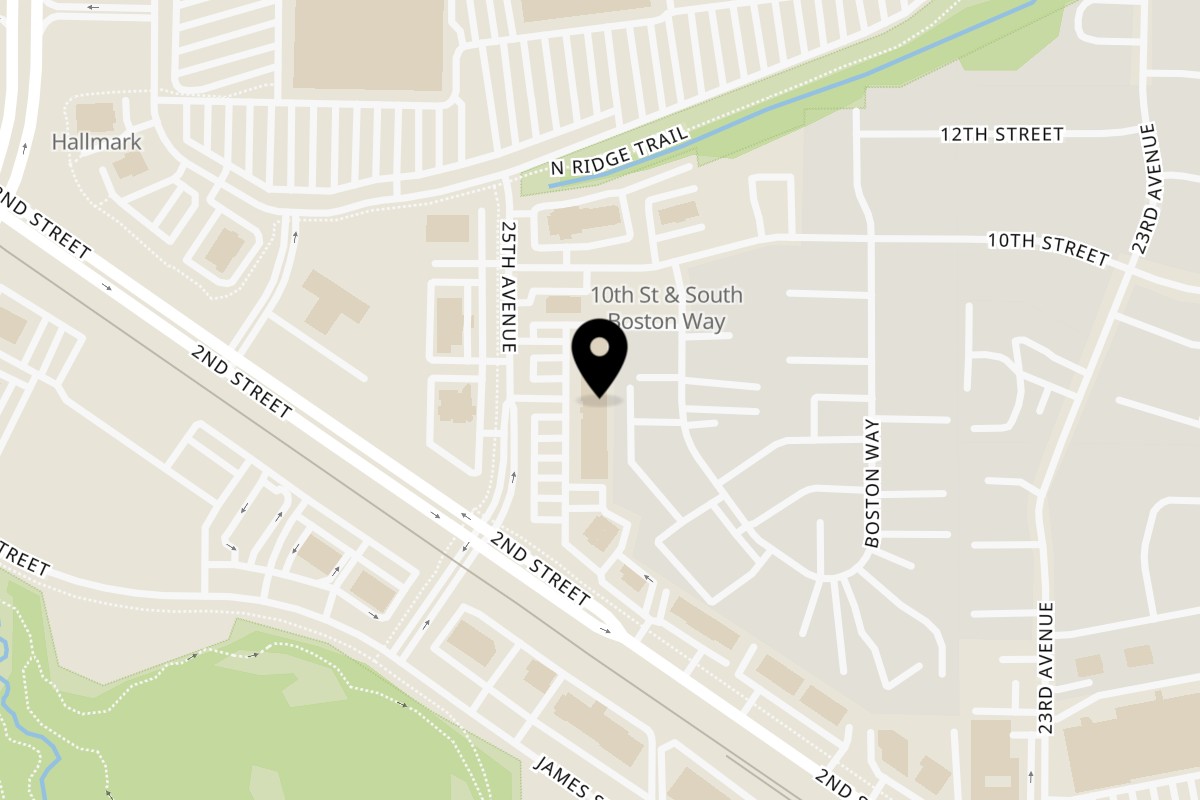 Map showing the location of Haveli Indian Cuisine on 943 25th Ave in Coralville